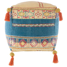 Load image into Gallery viewer, Emmy Embroidered Tassel Pouf