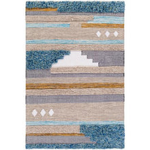 Load image into Gallery viewer, Blue Shag Rug